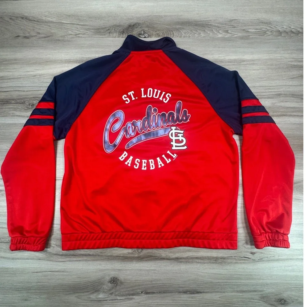 G-III Sports St Louis Cardinals MLB Track Jacket Mens XL Red‎ Navy Full Zip